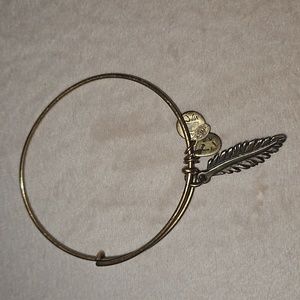 Alex & Ani gold feather bracelet